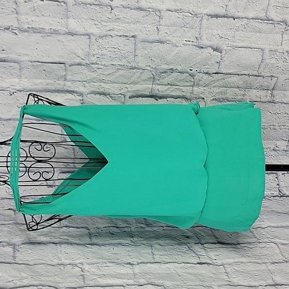 NAKED ZEBRA Green Sleeveless Blouse Medium - Picture 7 of 8